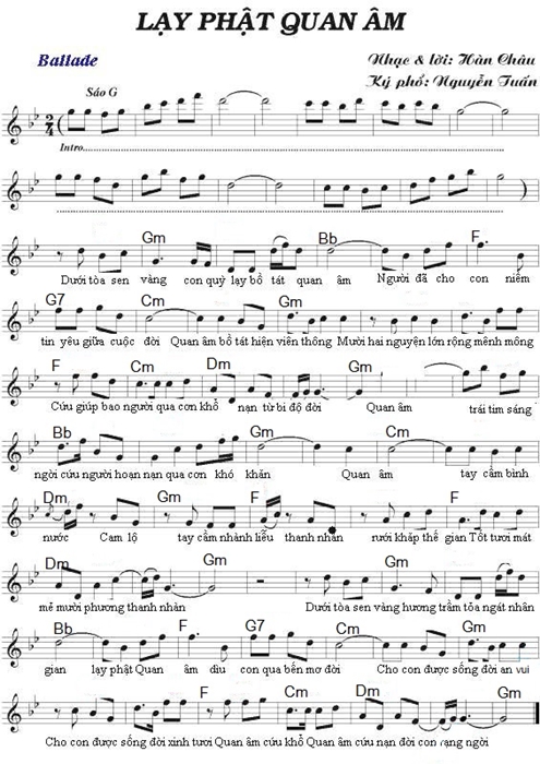 bài hát lạy phật quan âm của nhạc sĩ hàn châu