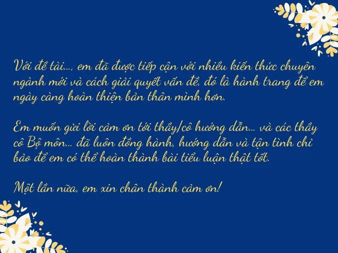 Tổng hợp những lời cảm ơn tiểu luận hay nhất 4