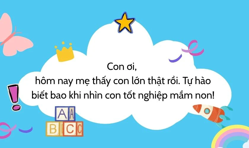 Lời chúc cho học sinh mầm non ra trường cảm động