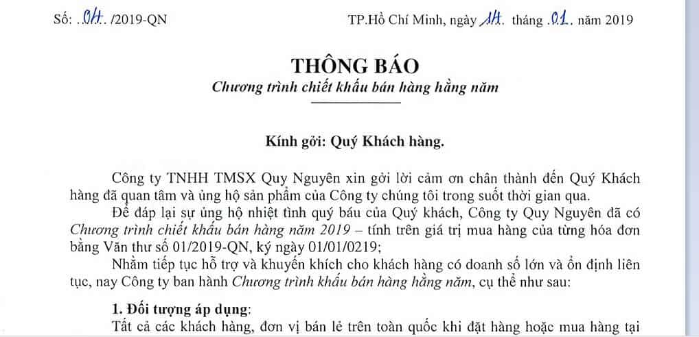 Công văn thay đổi địa chỉ công ty