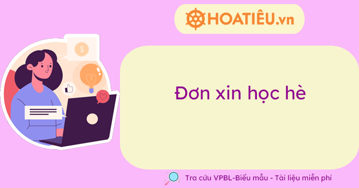 Đơn xin học hè
