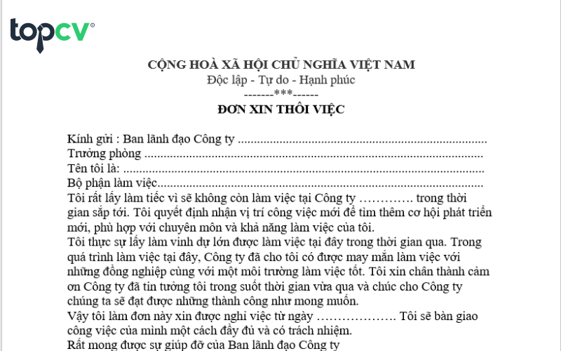 mau don xin nghi viec