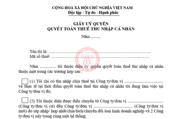 Tải về Mẫu 08/UQ-QTT-TNCN file word mới nhất 2026