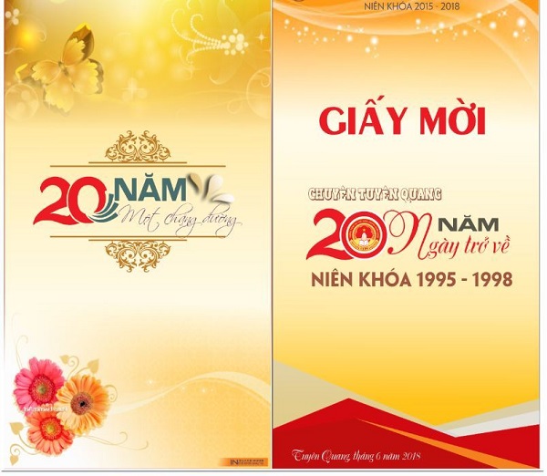 Những mẫu thiệp mời họp lớp đẹp, độc đáo, chất lượng