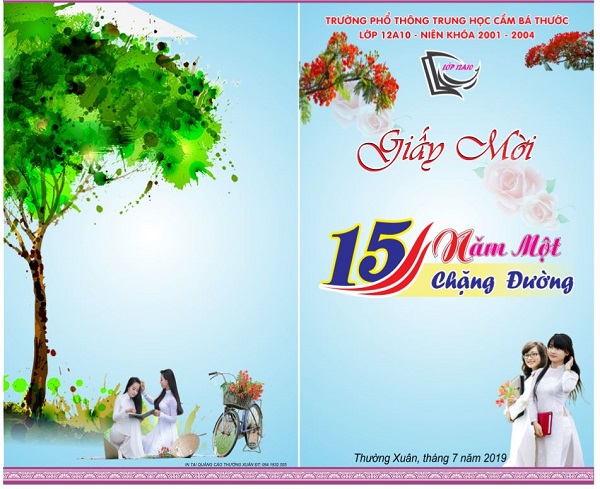 Những mẫu thiệp mời họp lớp đẹp, độc đáo, chất lượng