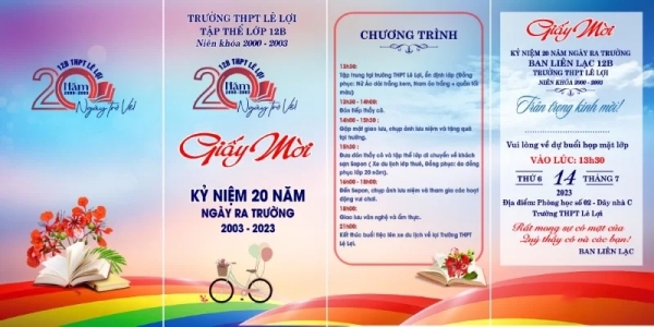 Tham khảo ngay những mẫu thiệp mời họp lớp đẹp, độc đáo, chất lượng