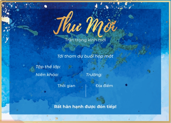 Tham khảo ngay những mẫu thiệp mời họp lớp đẹp, độc đáo, chất lượng