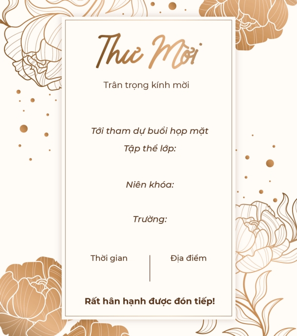 Tham khảo ngay những mẫu thiệp mời họp lớp đẹp, độc đáo, chất lượng
