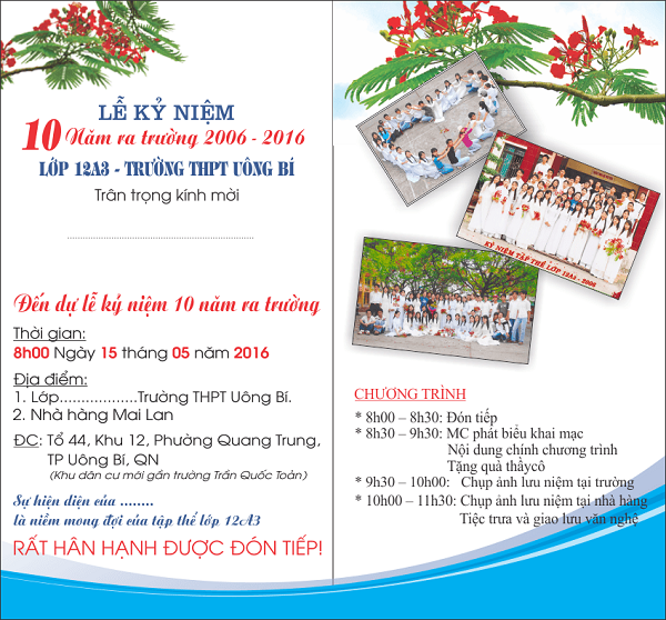 Tham khảo ngay những mẫu thiệp mời họp lớp đẹp, độc đáo, chất lượng