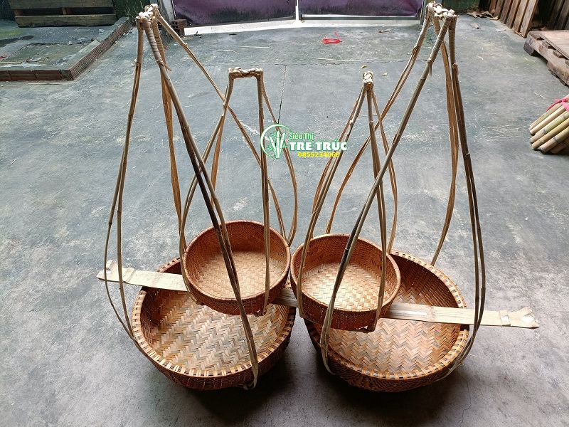 bộ quang gánh mây tre trang trí đẹp