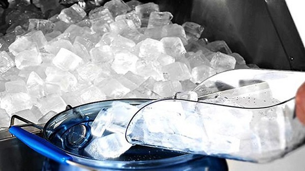 Đo nhiệt độ của nước đá trong quy trình sản xuất đá