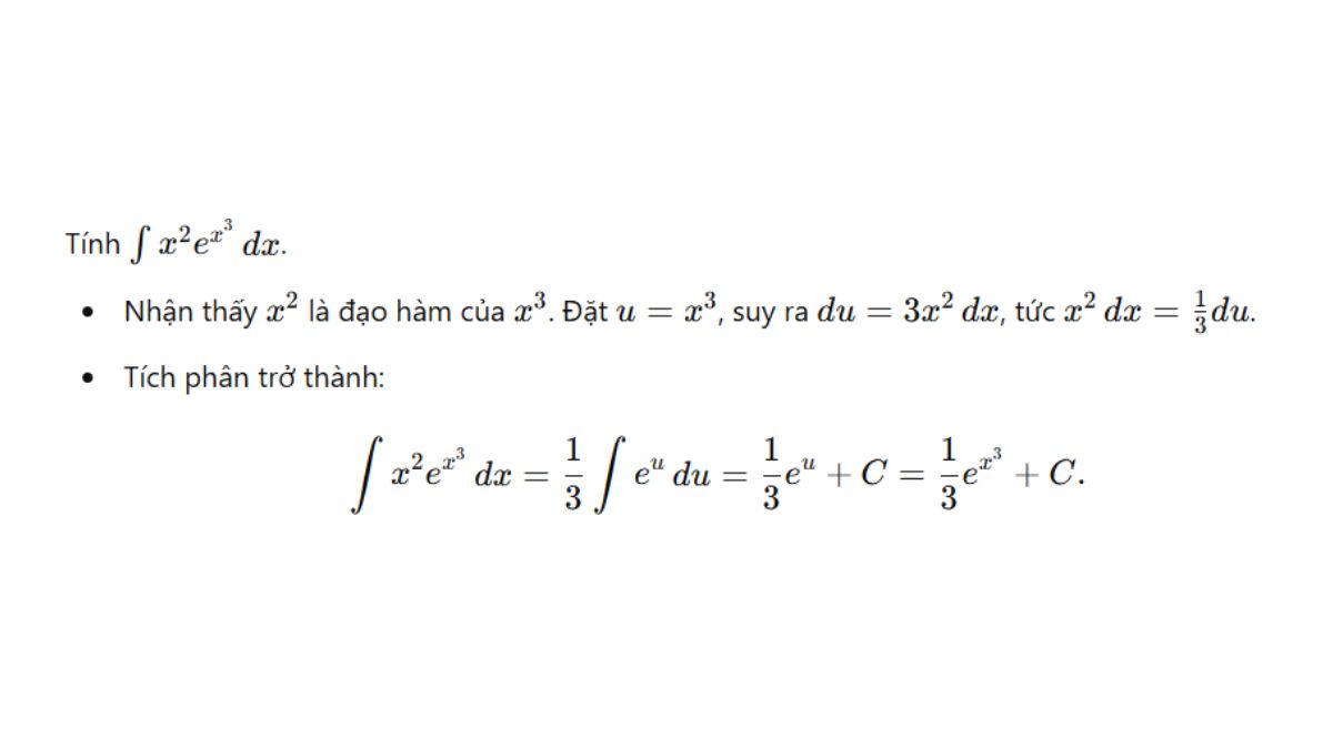 Bài tập tích phân dạng tích của một hàm và đạo hàm