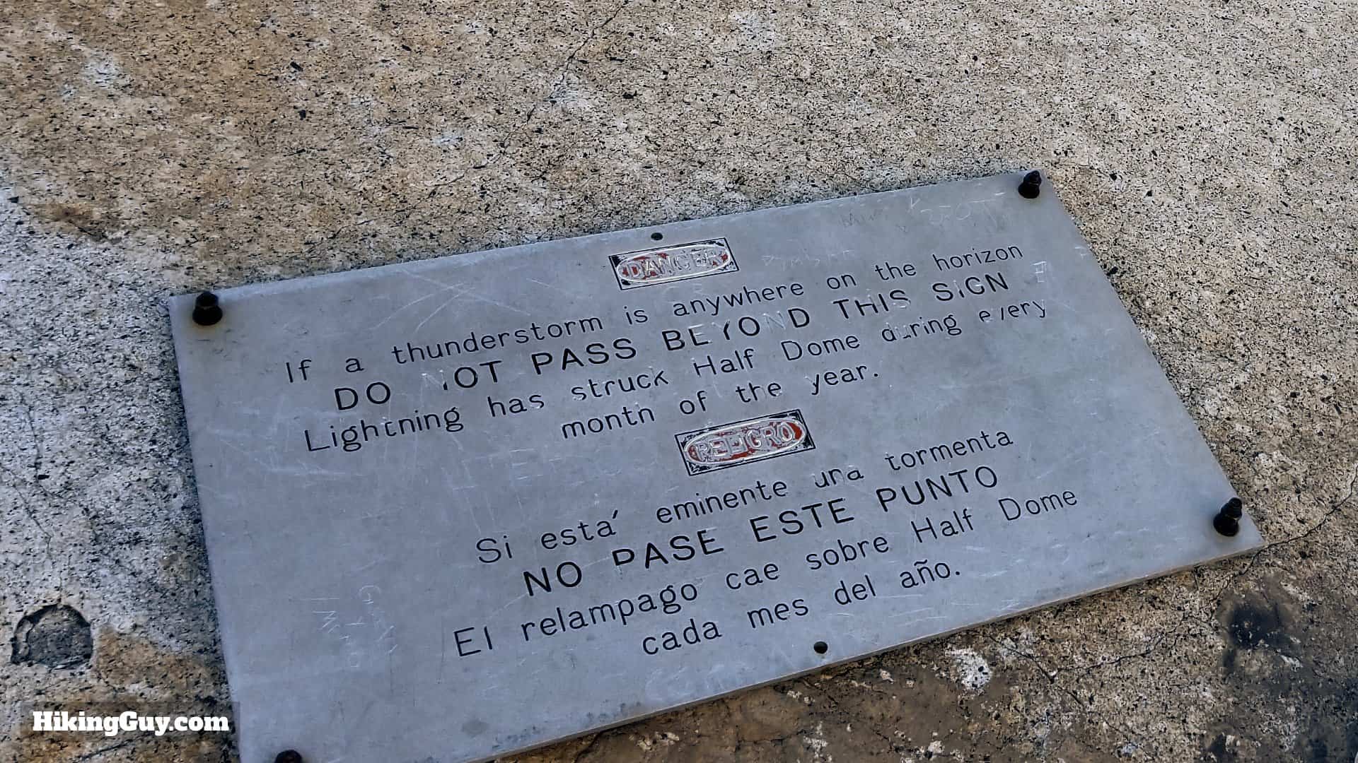 Danger Sign At Yosemite