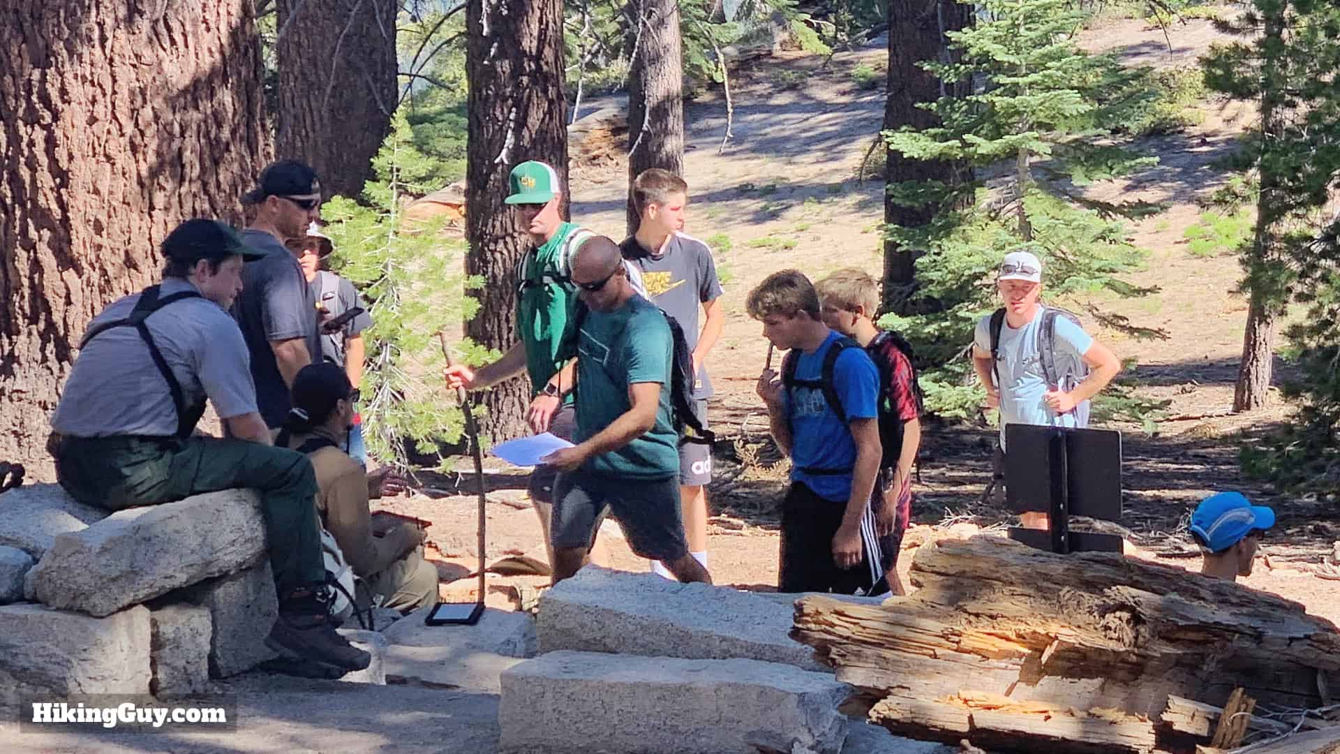 Hikers Waiting For Permit