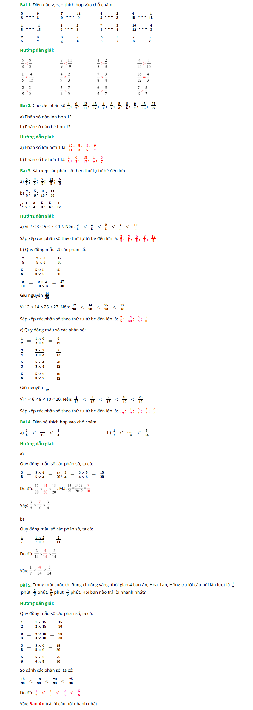 so sanh phan so cung tu