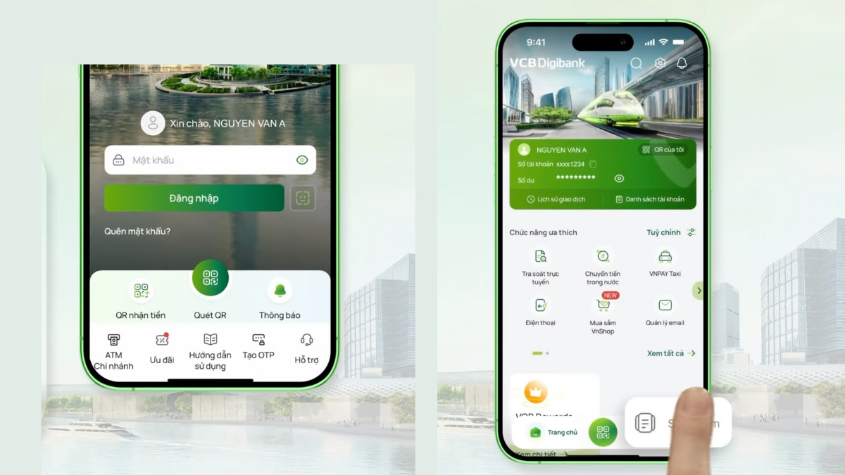 Cách nâng hạn mức chuyển tiền Vietcombank bước 1
