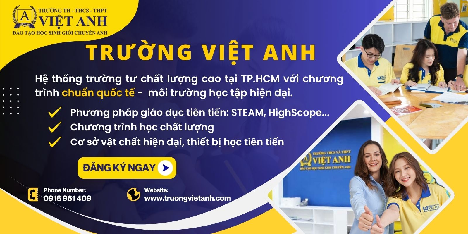 Trường Việt Anh là một trong những trường cấp 3 tư thục uy tín