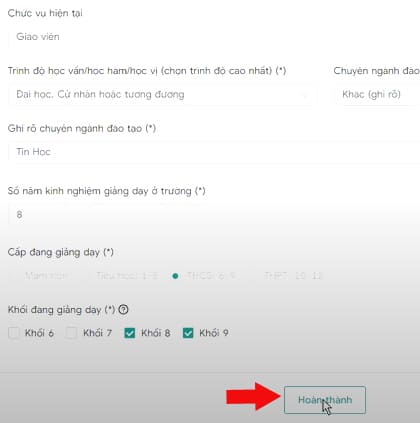 Hướng dẫn cập nhật thông tin cá nhân trên taphuan.csdl.edu.vn và trên temis.csdl.edu.vn