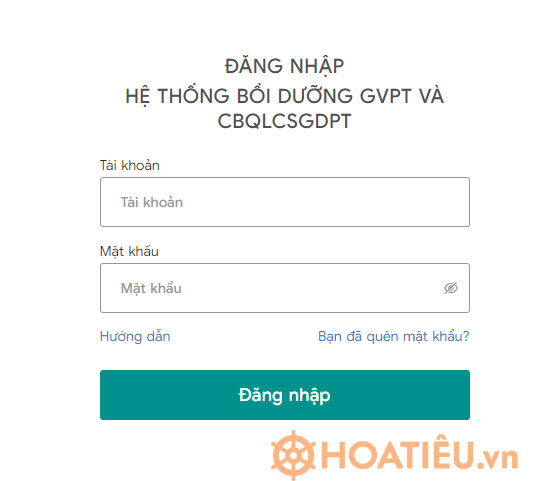 Hướng dẫn đăng nhập hệ thống tập huấn giáo viên