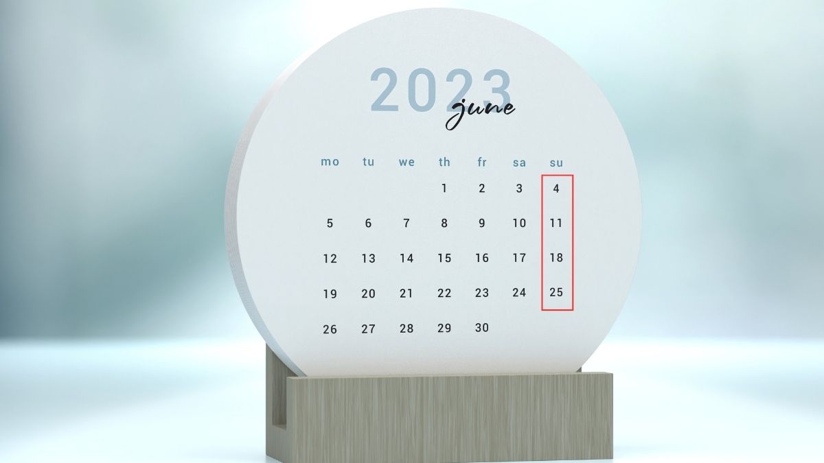 Tháng 6 có bao nhiêu ngày chủ nhật?