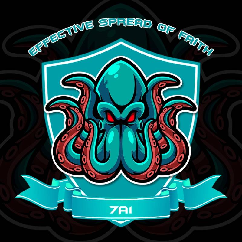 Mẫu logo lớp 7a1 hình bạch tuộc độc đáo