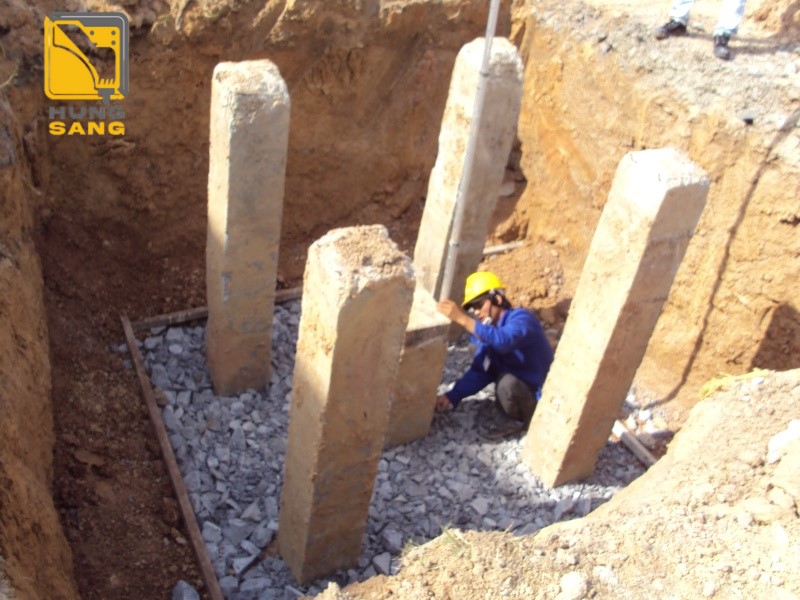 Biện pháp thi công ép âm cọc