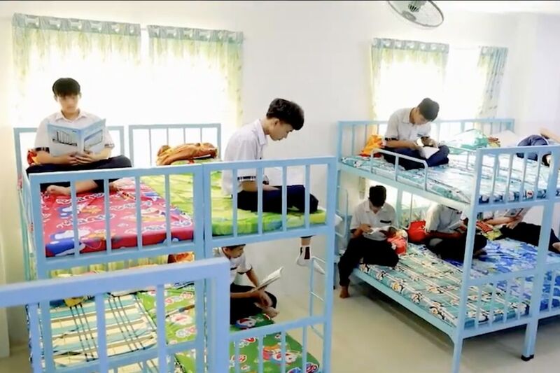 Phòng bán trú và nội trú của trường THPT Trần Cao Vân