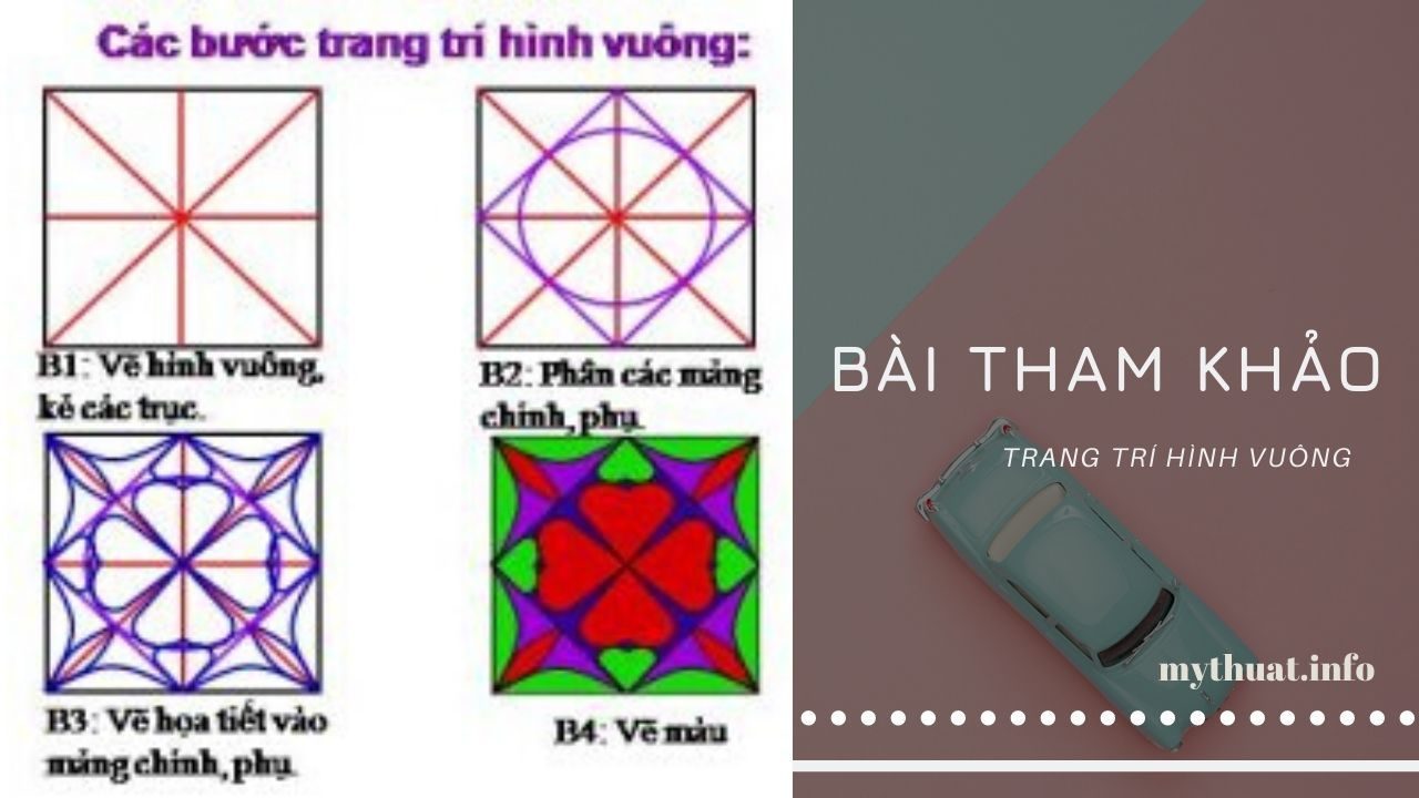 Các bước trang trí hình vuông