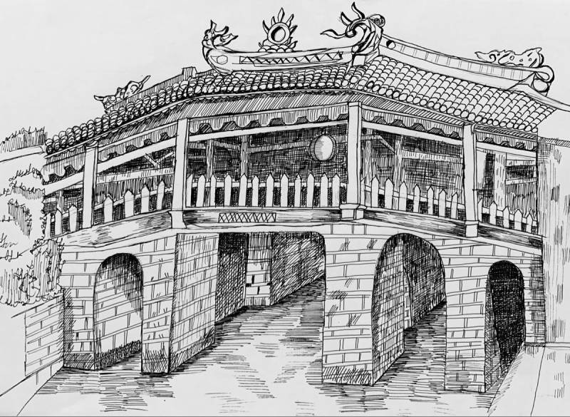 vẽ tranh di tích lịch sử Việt Nam truyền thống