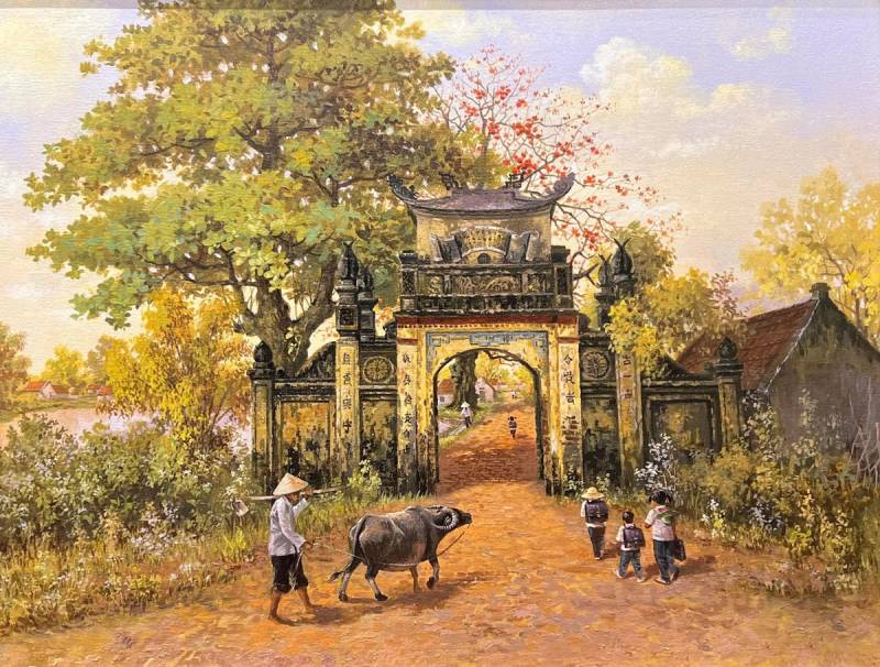 vẽ tranh di tích lịch sử Việt Nam tinh tế