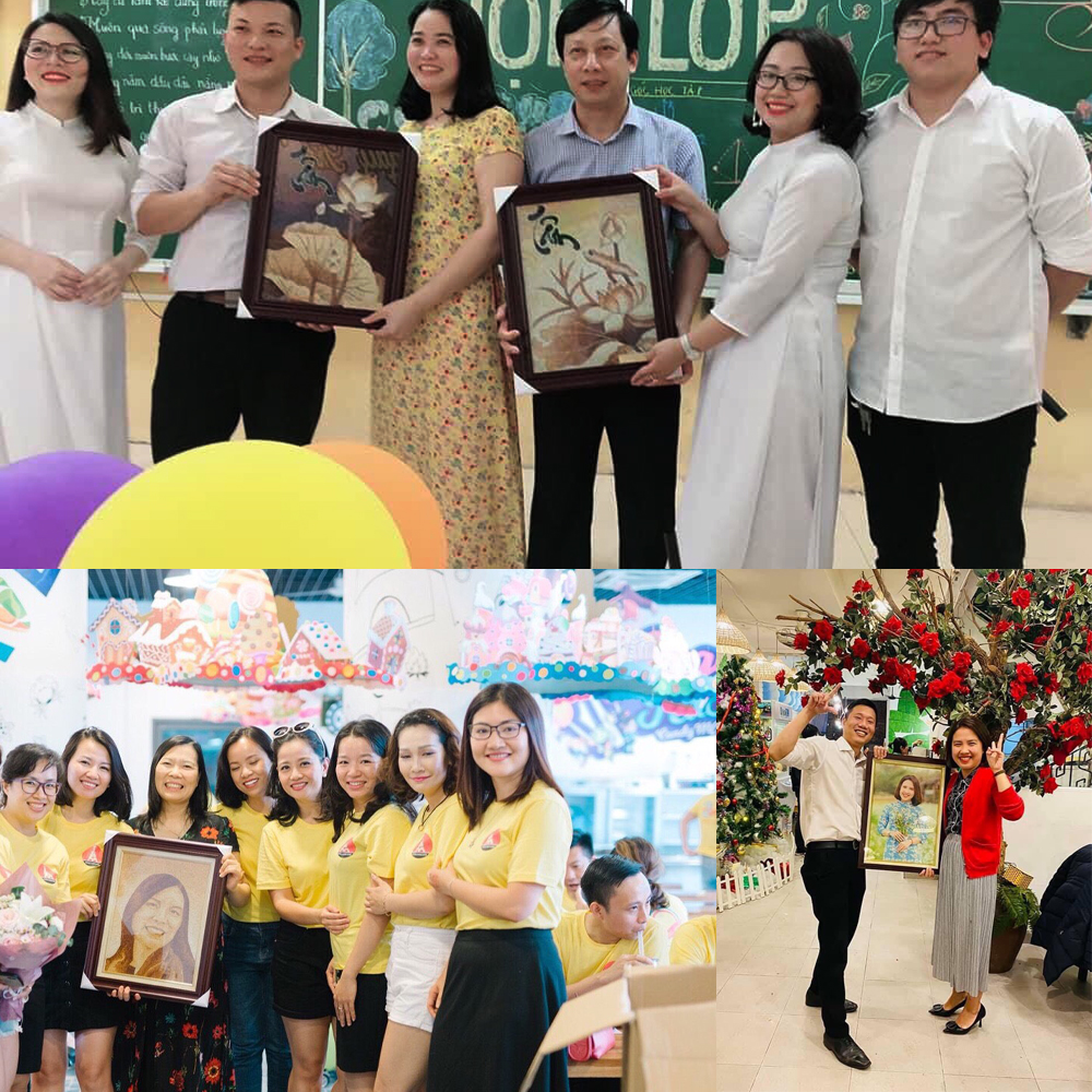 tranh gạo tri ân tại tranh gạo việt