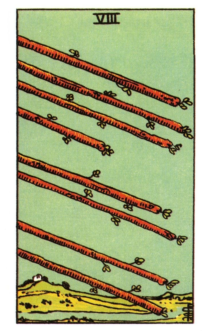 Eight of Wands Tarot Card Meaning: Love, Reversed & More