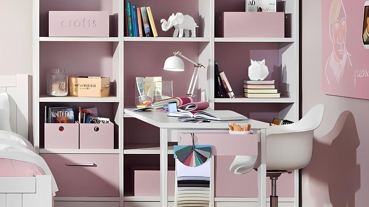 Mẫu trang trí góc học tập đẹp ấn tượng bằng các phụ kiện nhỏ (Nguồn: Sưu tầm)