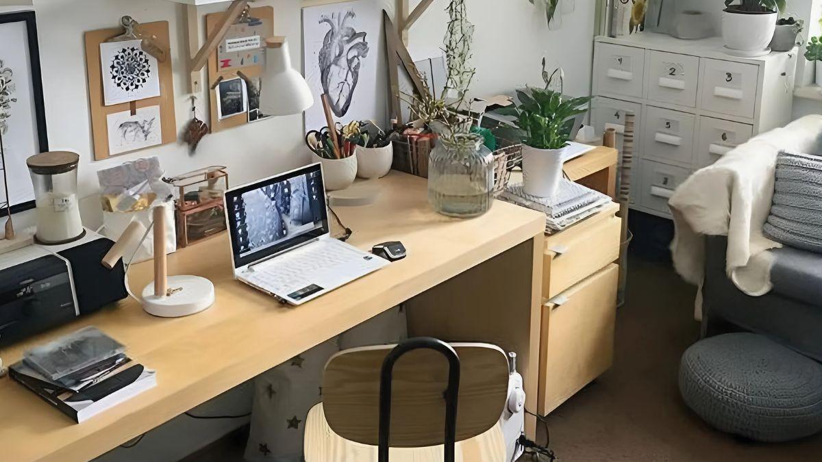 Trang trí góc học tập đẹp mang đến sự thoải mái (Nguồn: Sưu tầm)