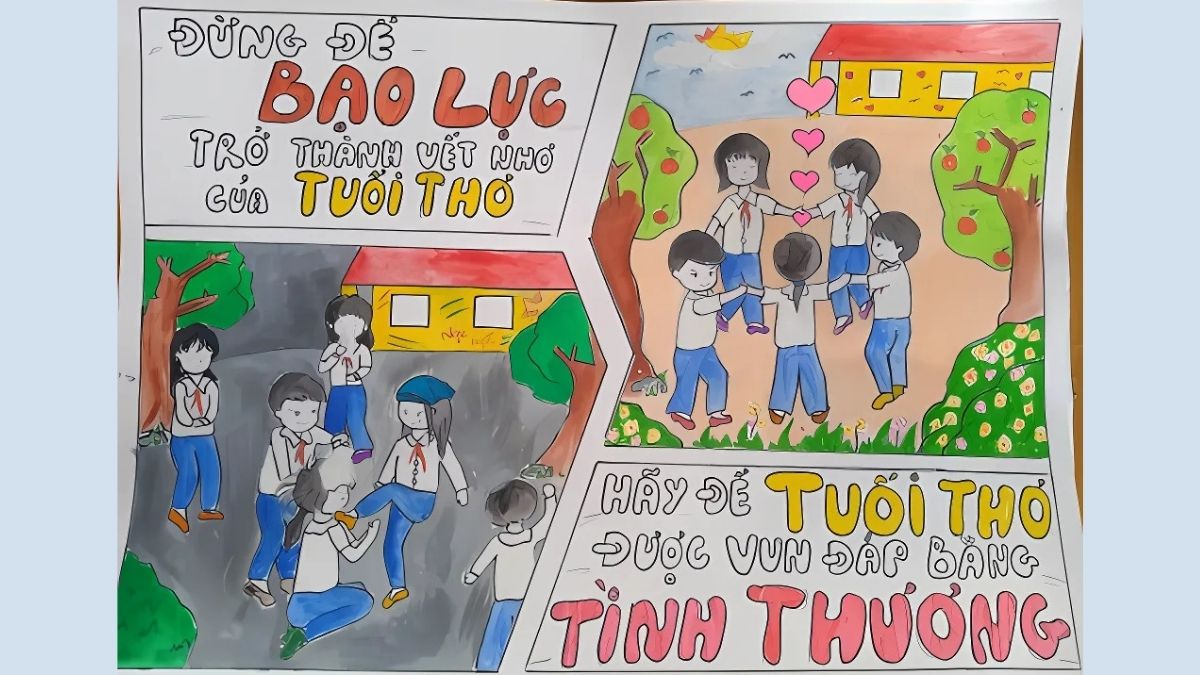 Ý nghĩa vẽ tranh bạo lực học đường