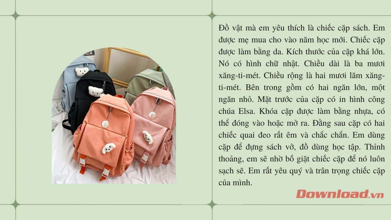 Viết đoạn văn tả một đồ vật em yêu thích