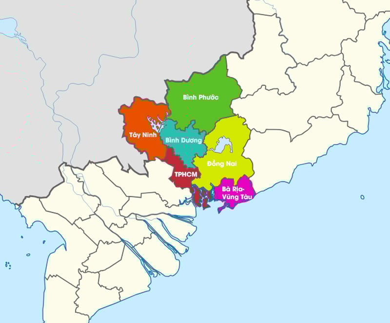 vung dong nam bo co bao nhieu tinh thanh pho