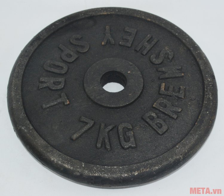 Tạ đĩa 7 kg đúc bằng gang rất dày dặn