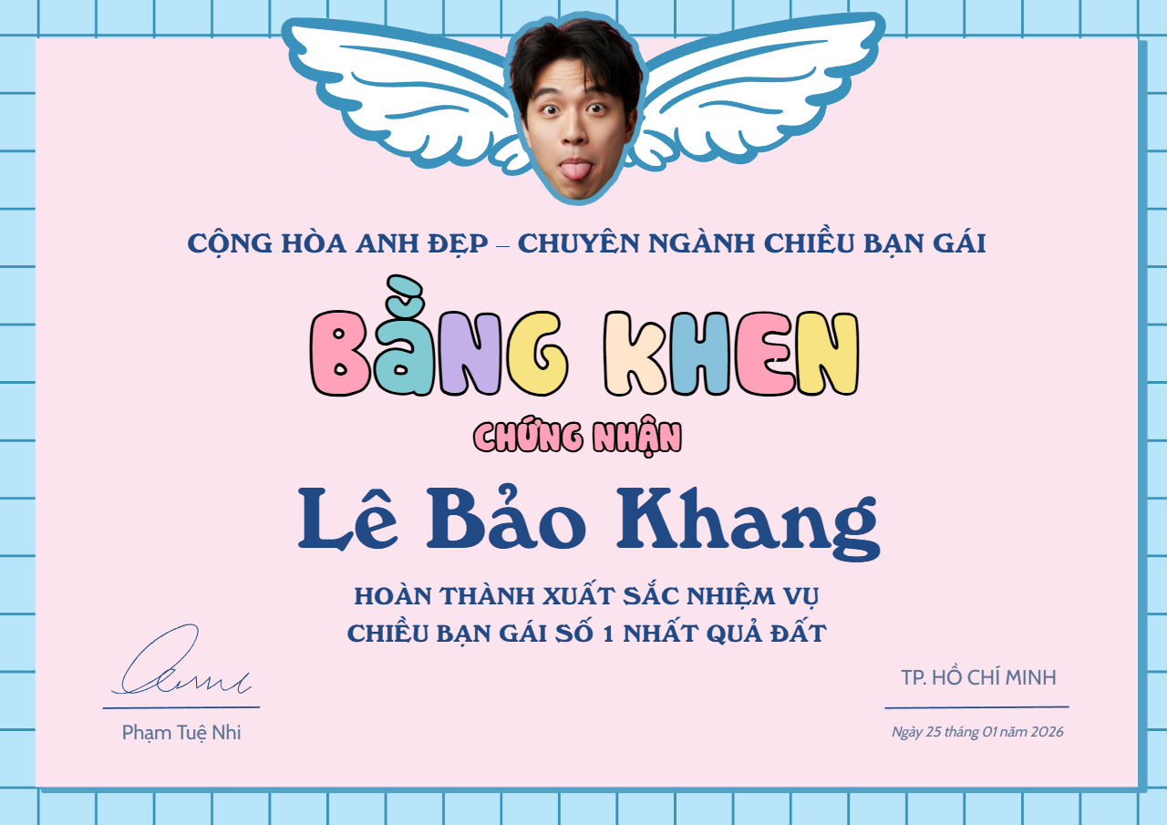 99+ Mẫu Giấy chứng nhận tình yêu, Giấy khen hài hước troll bạn bè độc lạ, vui nhộn, Thiết kế Bằng khen online miễn phí