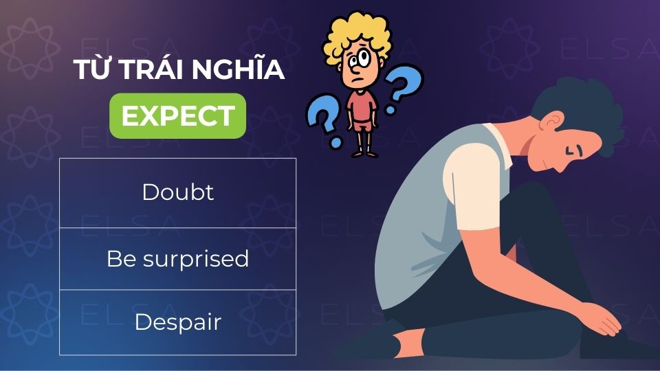 Các cụm từ trái nghĩa với expect