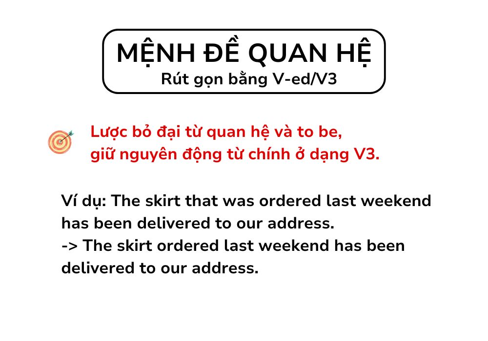Rút gọn mệnh đề quan hệ bằng V-ed/V3