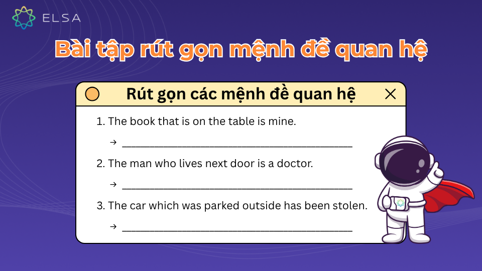Bài tập rút gọn mệnh đề quan hệ [có đáp án]