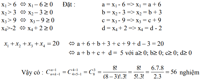 bài tập tổ hợp lặp có lời giải