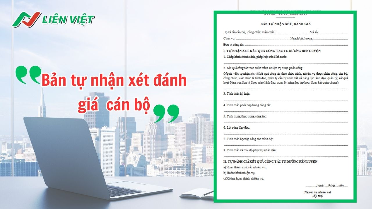 Bản tự nhận xét đánh giá cán bộ chuẩn nhất 2026