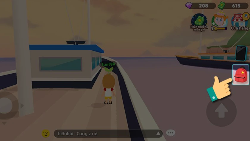 Di chuyển theo mũi tên