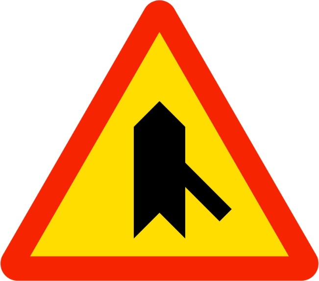 biển báo giao nhau với đường không ưu tiên W.207g