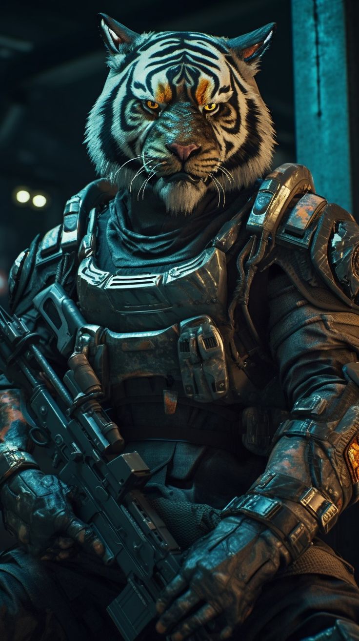 Hình nền 12 con giáp du kích, đánh trận cực ngầu tuổi sửu