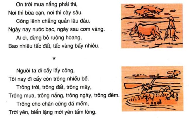 Ca dao về lao động sản xuất hay và ý nghĩa