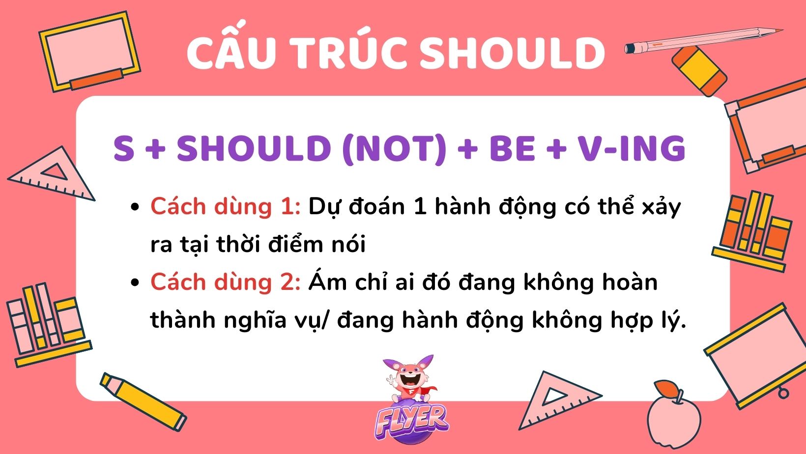 Cấu trúc "Should + be V-ing"