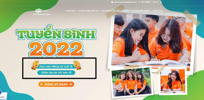 Thông tin tuyển sinh của Phổ thông Cao đẳng - FPT Polytechnic.